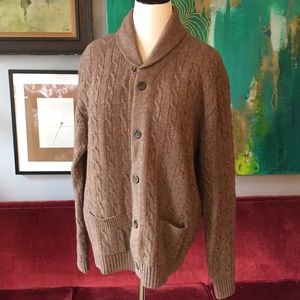 Wool knit cardigan